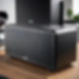 Detailed view of Alesis Bluetooth speaker showcasing its design and features
