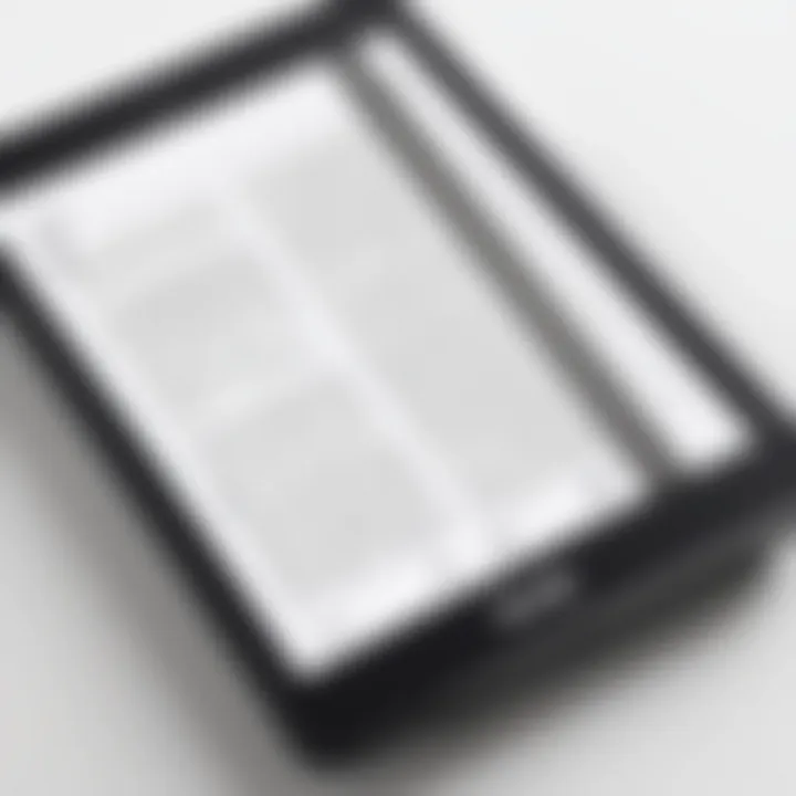 Close-up of Kindle HD reading features