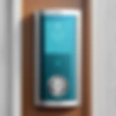 Diagram showing the installation of electronic door chimes