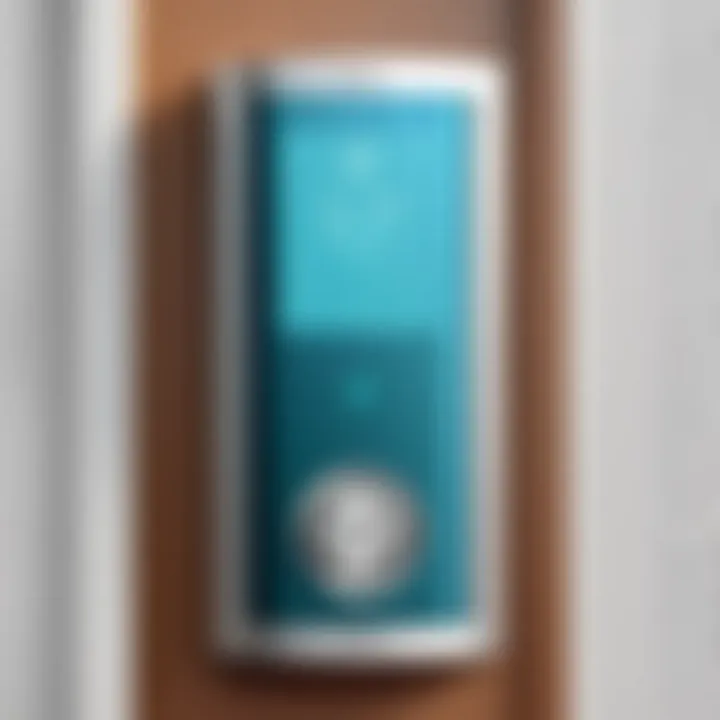 Diagram showing the installation of electronic door chimes