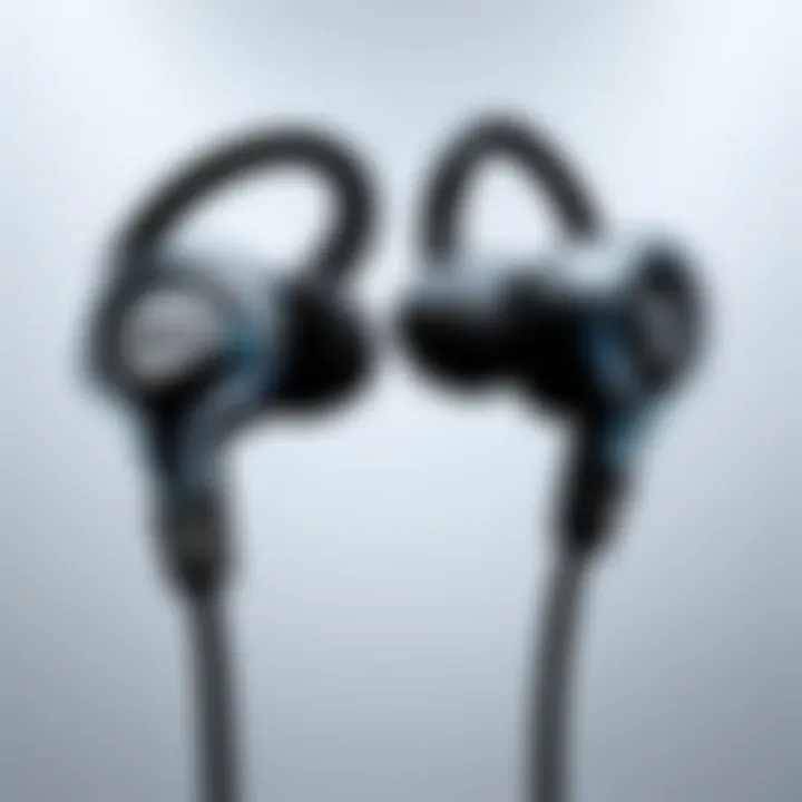 Close-up of JVC Gumy earphones specifications