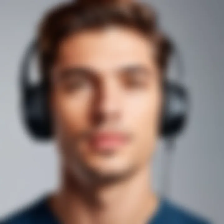 User enjoying music with JVC Gumy earphones
