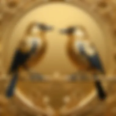 Fusion of Technology and Art in Avanti Gilded Birds An intricate design of Avanti Gilded Birds showcasing technological innovation and artistry.