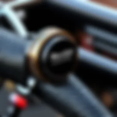 A close-up view of various materials used in bar end handlebar grips