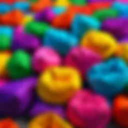 Colorful bean bags ready for play