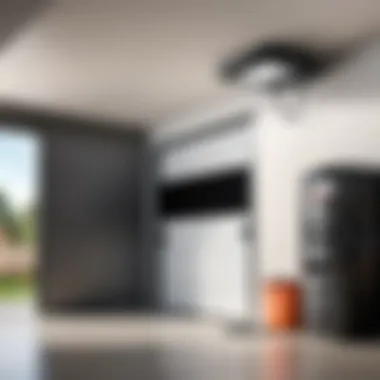 Installation of Alexa Garage Door Opener Installation of an Alexa garage door opener in a modern garage
