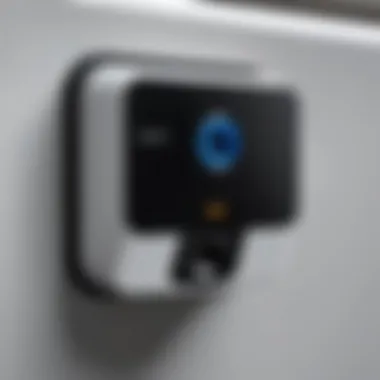Detailed Look at Security Features Close-up of security features on a garage door opener
