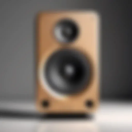 Elegant bookshelf speaker system showcasing modern design and functionality