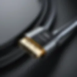 High-quality HDMI cable connected to a 4K TV
