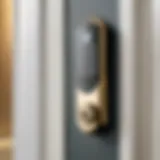 Kwikset SmartCode Touchscreen Electronic Deadbolt in a modern home entryway