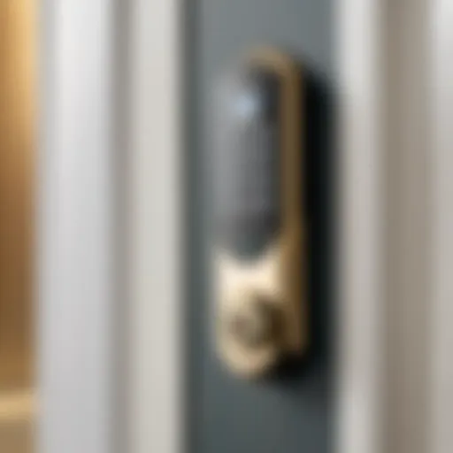 Kwikset SmartCode Touchscreen Electronic Deadbolt in a modern home entryway