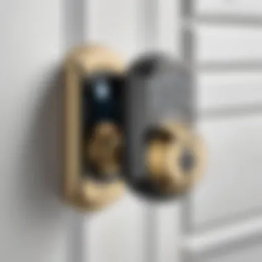 Seamless Installation of the Kwikset Deadbolt Illustration showing installation of Kwikset SmartCode Electronic Deadbolt