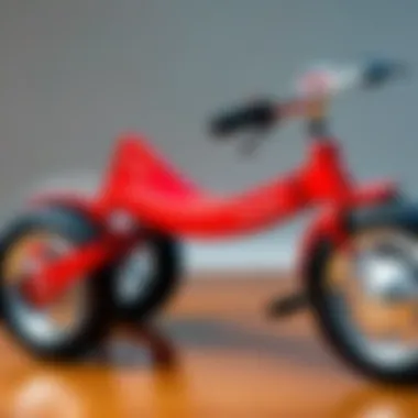 Close-up of Radio Flyer tricycle safety features