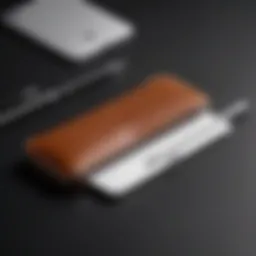Elegant leather Apple Pencil holder showcasing a modern design