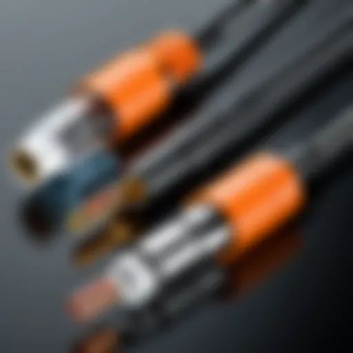 Detailed diagram of BNC power extension cable components