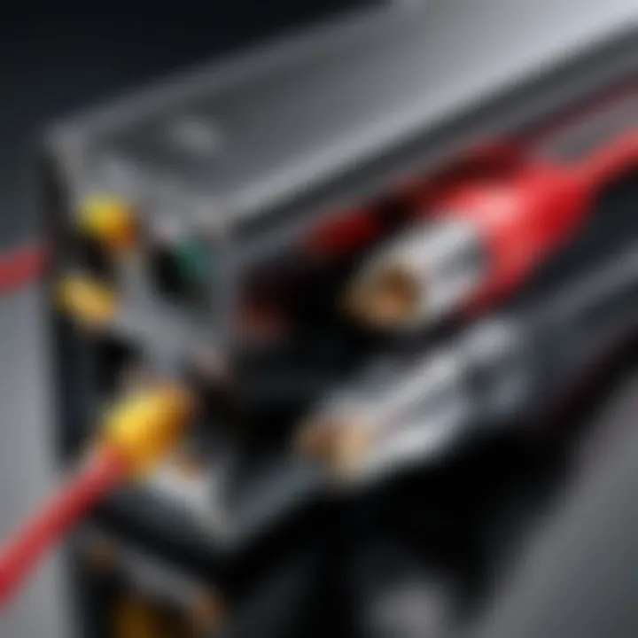 Illustration of BNC power extension cable installation