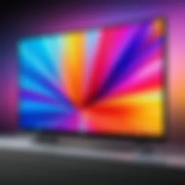 View of Toshiba TV displaying vibrant colors