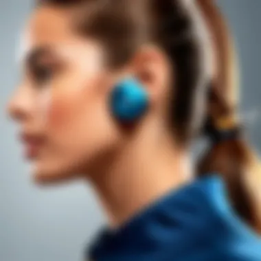 Illustration depicting advanced noise cancellation technology in JLab Air ANC earbuds