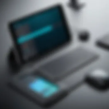Compatibility of Logitech Case Keyboard with Various Devices Logitech Case Keyboard placed beside a tablet to demonstrate compatibility