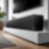 Elegant Samsung soundbar showcasing its design and features