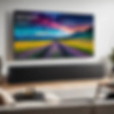 User enjoying immersive audio experience with Samsung soundbar