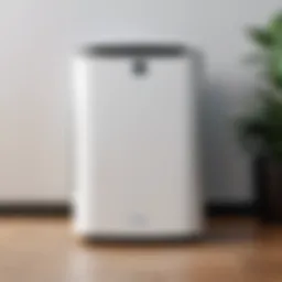 Midea 4500 sq ft dehumidifier showcasing its sleek design