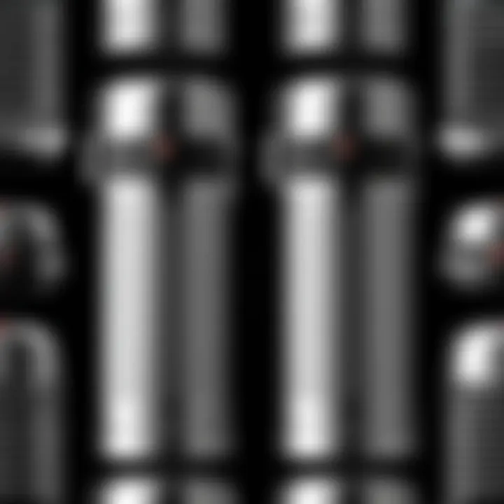 Close-up of thermos grill specifications and features