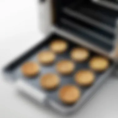 Functionality: Crumbs Collection in Breville Crumb Tray Variety of crumbs collected in the Breville crumb tray, demonstrating its functionality.