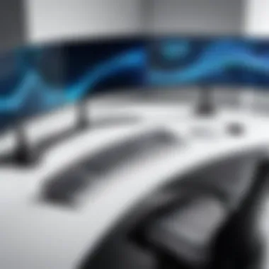 Optimizing Professional Environments with Curved Displays Professional workspace featuring a curved monitor setup