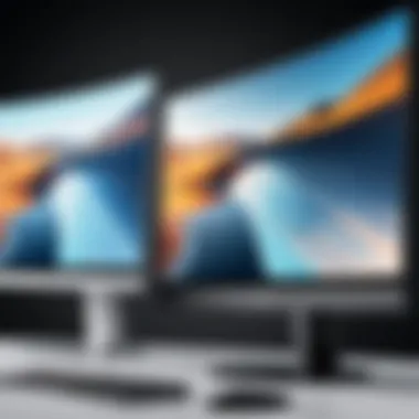 Curved vs Flat Monitors: Understanding the Advantages Comparison of flat and curved monitors highlighting advantages