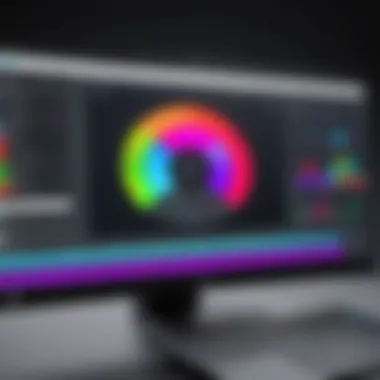 Color Calibration Results on Display Visual representation of color calibration results on a display after using the SpyderX Elite.