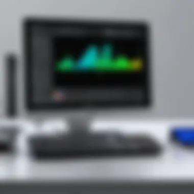 Calibration Capabilities with SpyderX Elite Illustration of the SpyderX Elite connected to a monitor, highlighting its calibration capabilities.