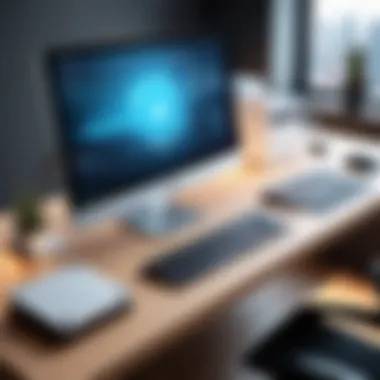 Smart Technology Integration in Desks Tech-savvy desk with integrated smart features
