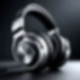 Close-up of durable headphones showcasing robust materials