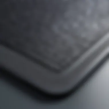 Close-up of rubber mat showcasing its durability and anti-fatigue properties.