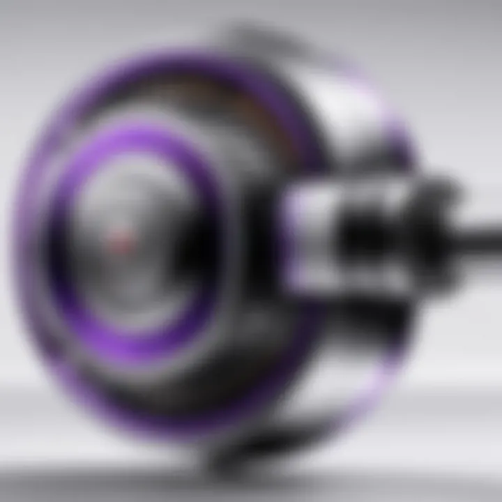 Illustration showcasing the functionality of Dyson Torque Drive technology