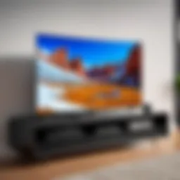 An advanced emulator console connected to a modern TV displaying retro games.