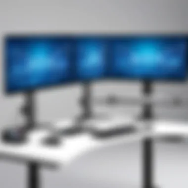Ergonomics in Action for Better Posture Ergonomic design elements of a sit-stand desk with dual monitors