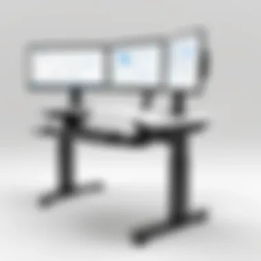 Innovative Design of the Ergotron Workstation Sleek design of the Ergotron standing workstation showcasing adjustable height features