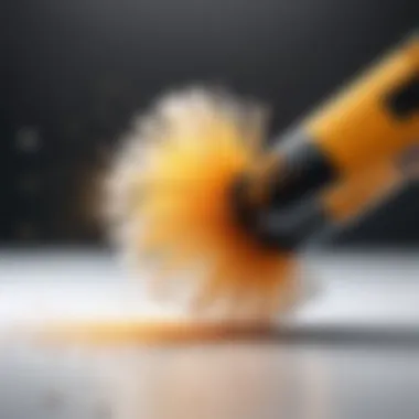 Effectiveness of the Static Duster in Action Static duster effectively capturing dust particles on a surface