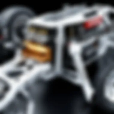 Engine and Components of Exceed RC Buggy Detailed view of Exceed RC buggy’s engine and components highlighting performance features