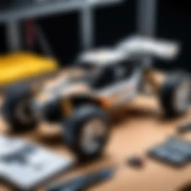 Maintenance Techniques for Exceed RC Buggy Exceed RC buggy being maintained with tools and parts illustrating upkeep techniques