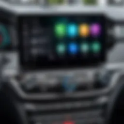 Modern Android car media player interface showcasing advanced features
