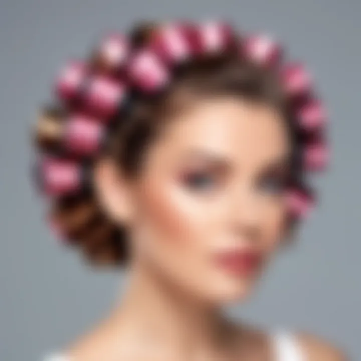 A beautifully styled hairdo created with Annie hair rollers, illustrating effective application techniques.