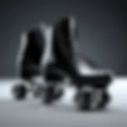 Sleek design of black roller skates showcasing craftsmanship and style