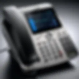 Close-up view of Canon Fax Phone showcasing its sleek design and interface.