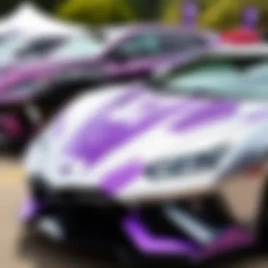 Decepticon Decals at Automotive Culture Event A car adorned with Decepticon decals parked at an automotive event