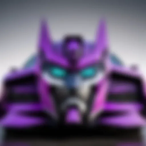 A striking Decepticon car decal showcased on a sleek vehicle