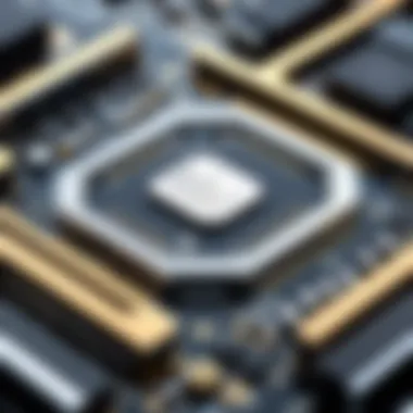 A close-up view of advanced computer hardware showcasing double wear buff technology