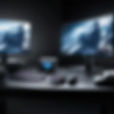Gaming Setup Demonstrating Double Wear Buff Effects A gaming setup illustrating the impact of double wear buff on visual performance